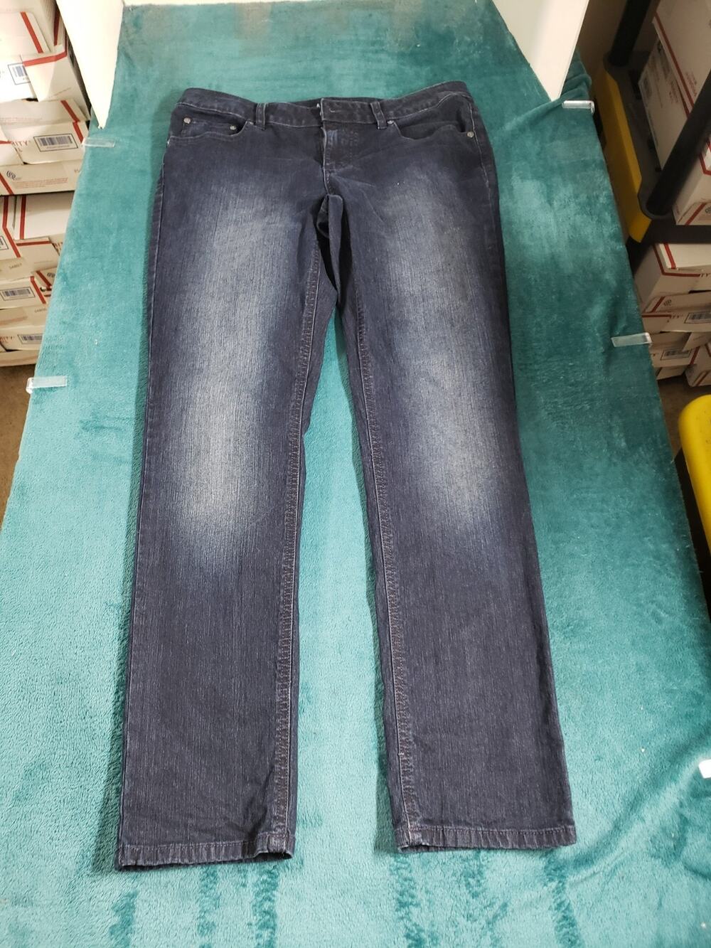 Apt 9 Jeans Size 10 Womens Blue Stretch Pants Denim Mid Rise Maxwell Skinny
